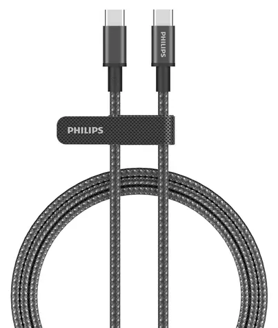 Philips DLC5060C/00 černá / Kabel / USB-C - USB-C / 2 m / Power Delivery / 3 A