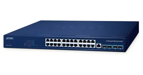 Planet GS-6311-24T4X / Switch / L3 / 24x 1Gb / 4x 10Gb SFP+ / QoS / Fanless