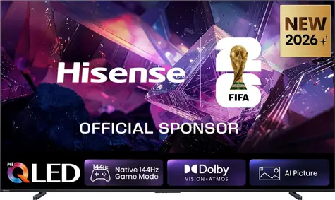 100" Hisense 100Q7S PRO černá / Televize / QLED / UHD 4K / VIDAA / Wi-Fi / 50W repro