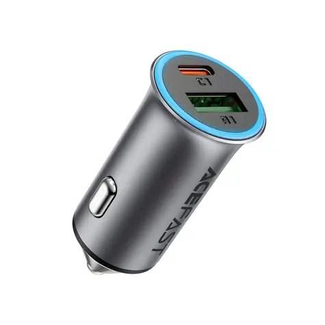 Acefast B16 šedá / Autonabíječka / USB-A + USB-C / 95W