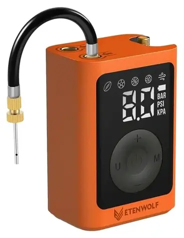 Etenwolf P300 Plus oranžová / Elektrická pumpa / 3200 mAh / 17 PSI / 6,5 l/min / USB-C