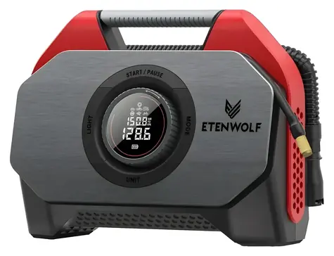 Etenwolf S6 SE červená / Aku vzduchový kompresor / 11,03 bar / 15 600 mAh / 42 l/min / USB-C