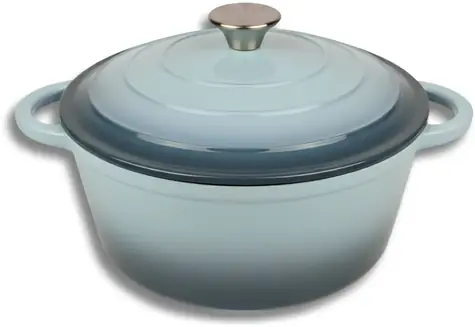 NoName Litinový hrnec smaltovaný sůl mořská / Objem 4 l / Průměr 24 cm