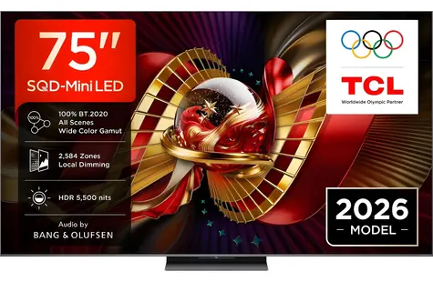 75" TCL 75C8L Titanová / Televize / Mini LED QLED / 4K UHD / 144Hz / Google TV / 4x HDMI