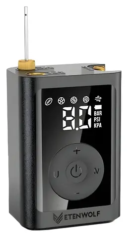 Etenwolf P300 černá / Elektrická pumpa / 2600 mAh / 17 PSI / 6,5 l/min / USB-C
