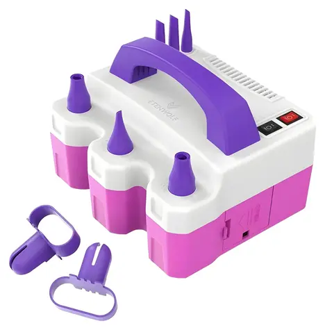 ETENWOLF Elektrická pumpa na balónky P400 / 600 W / 2600 mAh / 6 trysek / 3 režimy tlaku