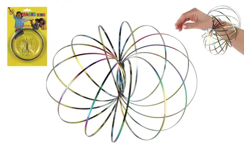 TEDDIES Duhová spirála Magic Ring / Kov / průměr 13 cm / od 3 let