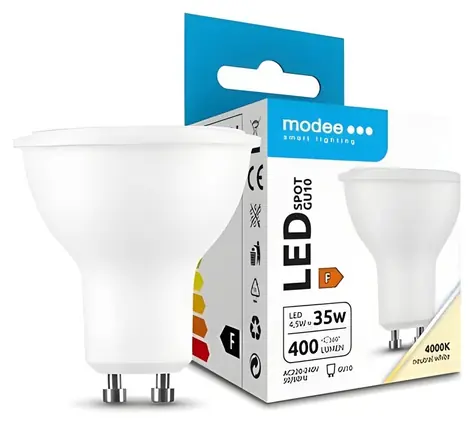Modee LED žárovka Spot GU10 4,5W / Žárovka / náhrada za 35W / studená bílá 4000K / 400 lm