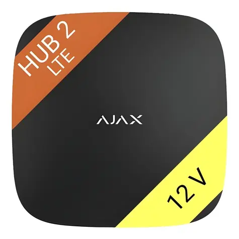 Ajax Hub 2 4G 12V černá / Centrální ovládací panel / LTE (4G) / pro systém Ajax
