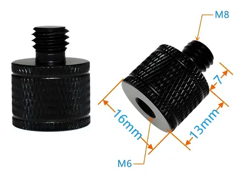 STABLECAM Adaptér šroubu M8 na M6 černý / Adaptér / Hliníková slitina / 6,9 g