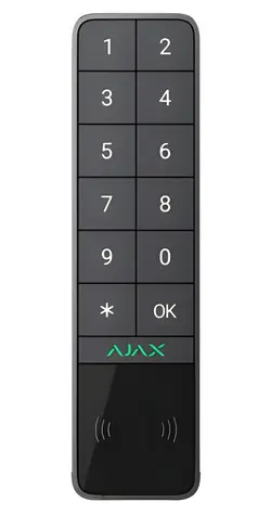 AJAX KeyPad Outdoor Jeweller (8EU) ASP grafitově šedá / Bezdrátová klávesnice / venkovní / mechanická / dosah 1700 m