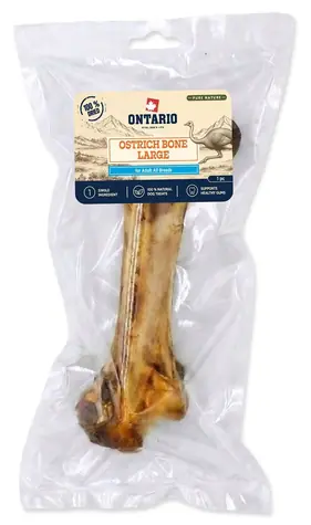 Ontario Pure Nature pštrosí kost LARGE / Pamlsek / Sušená / 1 ks