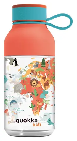 Quokka Ice Kids mapy 430 ml / Dětská láhev / poutko / tritan / bez BPA