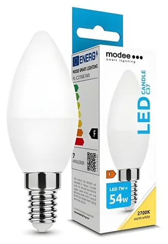 Modee LED žárovka svíčka E14 7W / Žárovka / 700 lm / 2700K / 25000h / 230V / F