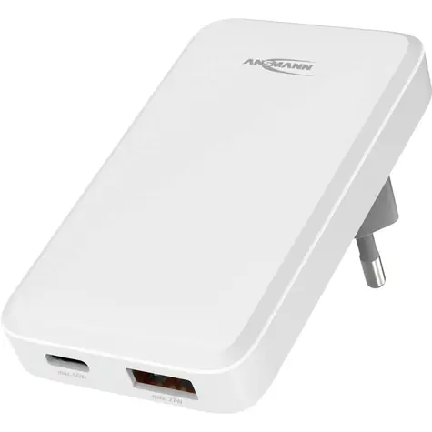 Ansmann 265PD bílá / Nabíjecí adaptér / 1x USB-C / 1x USB-A / 65W / PD / QC