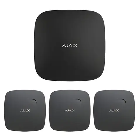 Ajax SET požární ochrana 4G černá / Požární zabezpečovací sada / 4G