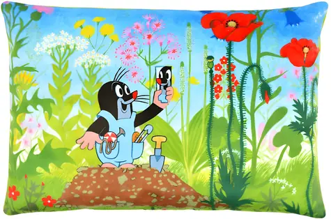MORAVSKÁ ÚSTŘEDNA Polštář Krtek a kalhotky / 32 x 21 x 5 cm / Polyester