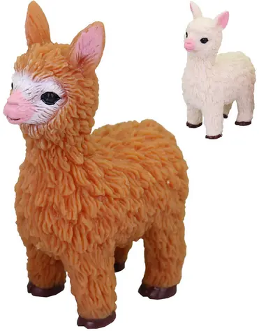 MADE Lama natahovací strečová 9 cm / Zvířátko / Guma / 2 barvy