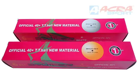 Míčky na stolní tenis 1 hvězda bílé / Míčky na stolní tenis / 6 ks / O 40 mm