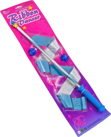 Gymnastická stuha s hůlkou 50 cm / Třpytivá / Plast / od 3 let