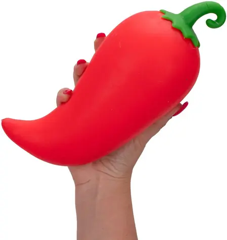 MEGA SQUEEZE Mačkací chilli paprička XL / Antistresová hračka / Plast / 24 x 10 x 9 cm