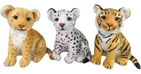 Zvířátko Safari tygr a levhart 31 cm / Plyšák / 2 druhy / 3 barevná provedení