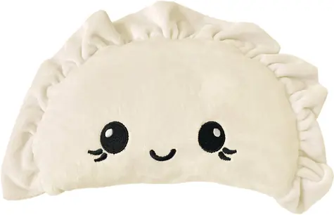 Plyšový polštářek Knedlíček krémový / Polštář / Plyš / 35 cm / od narození