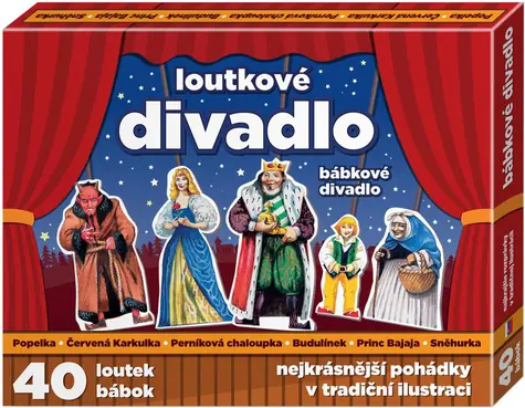 EFKO Loutkové divadlo / 40 loutek / 7 pohádek / od 3 let