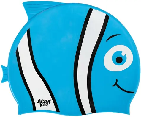 ACRA Nemo Dětská koupací čepice modrá / Silikon
