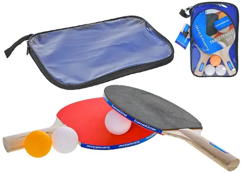 GAMETIME Sada na stolní tenis / 2x pálka / 3x míček / Pouzdro na zip