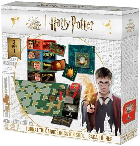 EFKO Společenská hra Harry Potter Turnaj tří čarodějnických škol 3v1 / 2-4 hráči / od 8 let