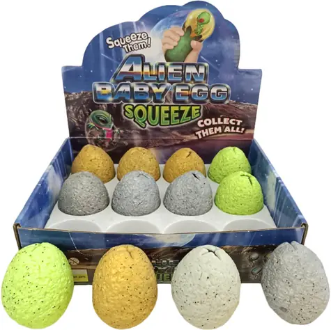 ALLTOYS Mačkací vajíčko Alien Egg / Antistresová hračka / 6 cm / mix barev