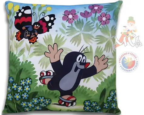 MORAVSKÁ ÚSTŘEDNA Polštář Krtek bruslař / 30 cm / Předškoláci