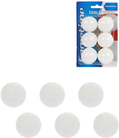 2-Play Míček na stolní tenis bílý / 6 ks / O 4 cm