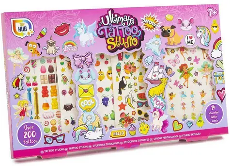 PEPPA PIG Tetovací studio The Ultimate růžové / 200+ tetovaček / 14 archů / pro holky / od 7 let
