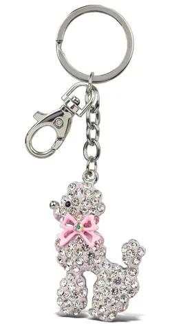 PINK Přívěsek na klíče zlatý pes mini / Klíčenka / 12,7 cm
