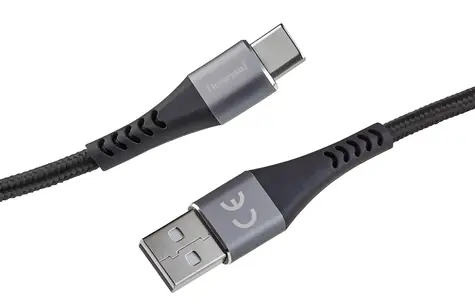 Intenso A315C černá / Nabíjecí a datový kabel / USB-A - USB-C / 1,5 m