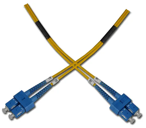 OEM / Optický patch kabel / SC-SC / 9/125 µm SM / Duplex / OS2 / 0,5m