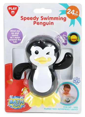 PLAYGO Plavající tučňák 11 cm / Hračka do vody / Natahovací mechanismus / od 3 let