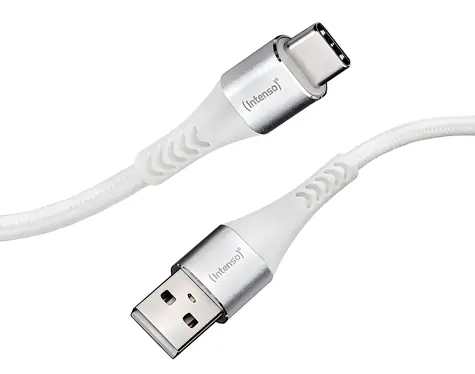 Intenso A315C bílá / Nabíjecí a datový kabel / USB-A - USB-C / 1,5 m / PD 60W