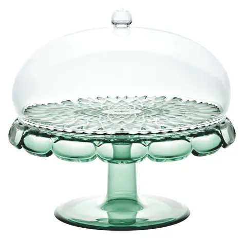 Guzzini VANITY Matcha Green / Stojan na dort s poklopem / malý