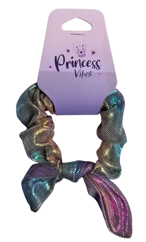 SPARKYS Gumička s mašlí PINK holografická / Vlasový doplněk / Textil / 1 ks