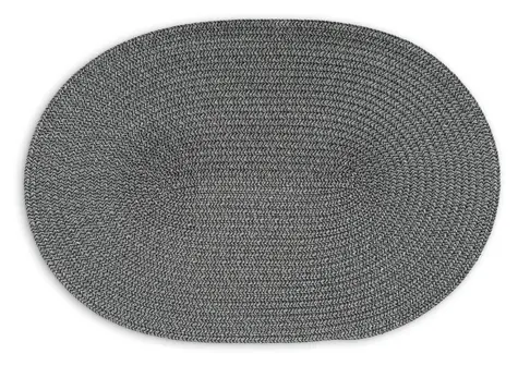 Continenta Prostírání oválné tmavě šedé / Prostírání / syntetická vlákna / 45 x 31 cm
