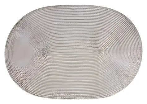 Continenta Prostírání oválné šedé / Prostírání / syntetická vlákna / 45 x 31 cm