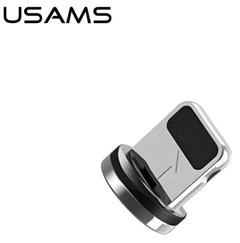 USAMS SJ157 stříbrná / Magnetický adaptér / Lightning / Bulk