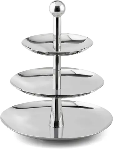 Weis Servírovací stojan 3 patra nerez / Servírovací stojan / nerezová ocel / průměr 27 cm
