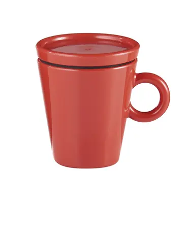 Guzzini Coffee&Go červená / Šálek na espresso / Dvouplášťový / Plast / 50 ml