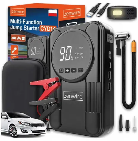 Zenwire CYD14 / Startovací powerbanka s kompresorem / 12000 mAh