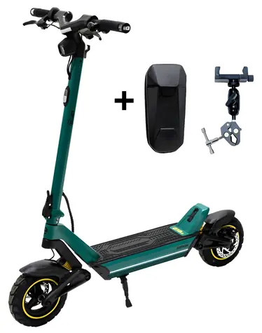 Eljet ArTron G18 LE zeleno-žlutá / Elektrická koloběžka / 1000 W / rychlost 25 km/h / dojezd 85 km / nosnost 150 kg