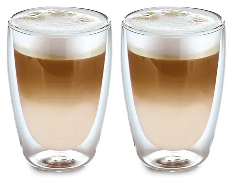 Weis Sklenice na kávu dvoustěnná / Sklenice / dvojité sklo / 350 ml / sada 2 ks
